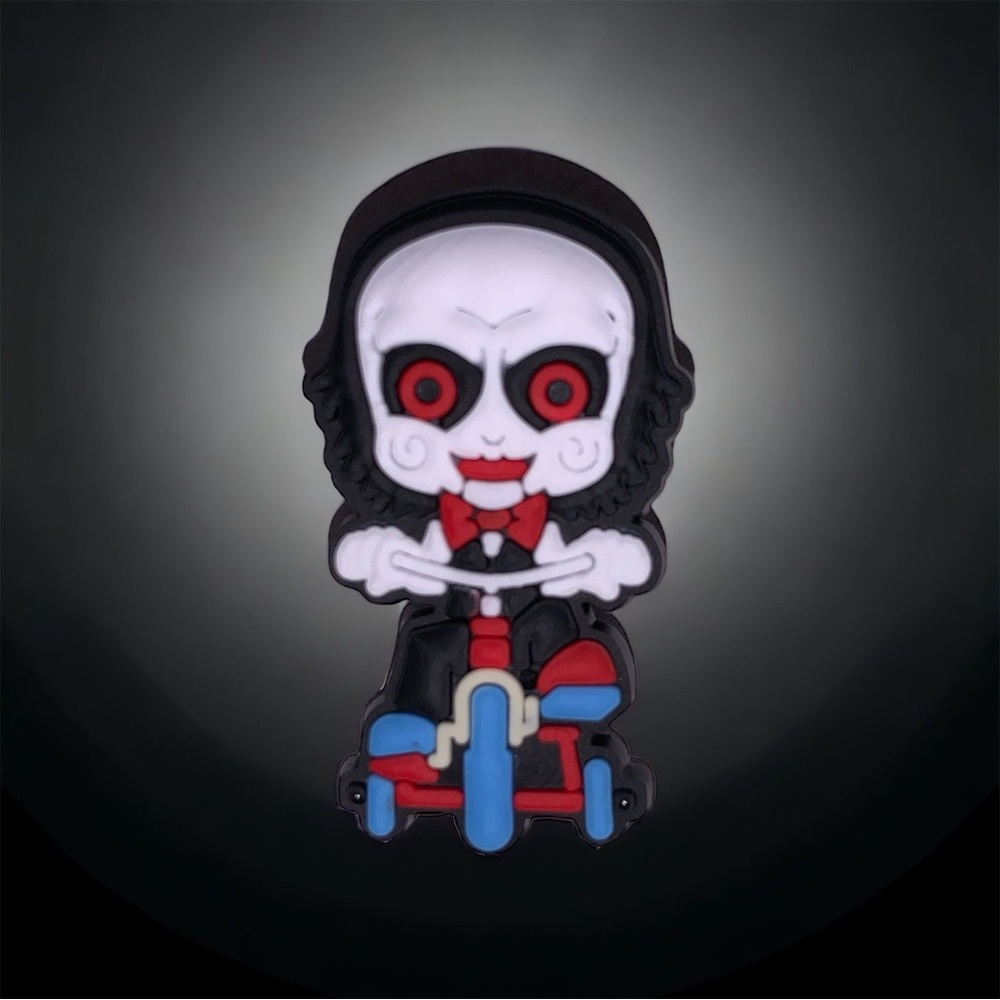 New Horror SAW Movie “Billy on Bike” Charm for Crocs like Jibbitz for shoes
